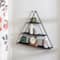 Honey Can Do 28" Black Three-Tier Triangle Decorative Metal Wall Shelf